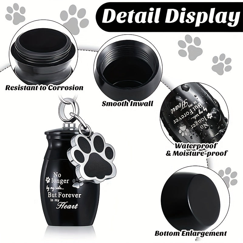 Small Pet Cremation Keychain Keepsake Memorial Jewelry for Dogs Cats