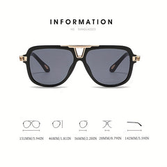 Men's Polarized Aviator Sunglasses UV400 Retro Oversized Square