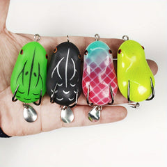 10pcs Bionic Soft Frog w/ Blade 8-14g Silicone Soft Bait Sea Fishing Tackle