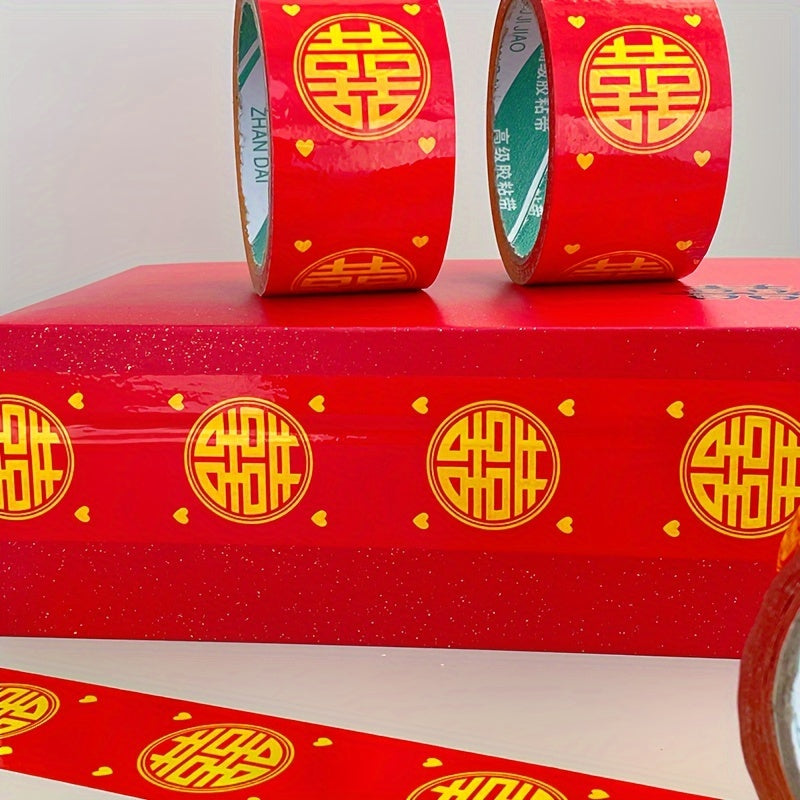 Chinese Character Red Tape Wedding Venue Arrangement Props 35m