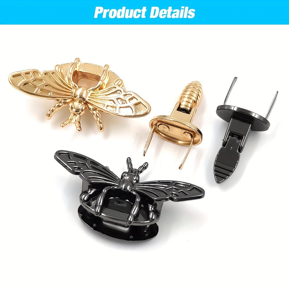 Metal Bee Shape Clasp Turn Lock for LeatherCraft Bag Purse DIY