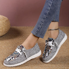 Women's Sunflower Print Canvas Shoes Low Top Lightweight Sneakers