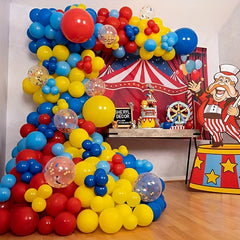 100pcs Clown Balloon Toy Balloon Chain Set Circus Themed Party Decoration