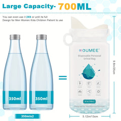 Emergency Disposable Urinal Bags 700ML Camping Pee Bags Unisex Urine Bag