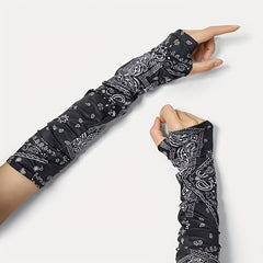 Paisley Print UV Protection Ice Sleeves for Women Men