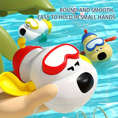 Floating Dog Bath & Swim Toys for Toddlers with Goggles & Flippers