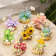 Flower Basket Sunflower Toy Easter Sunflower Potted Plant Desktop Decoration
