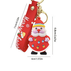 Santa Claus Christmas Tree Pendant Keychain Gift