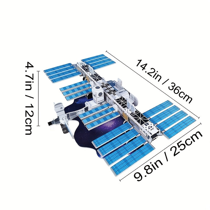 ISS 3D Model Puzzles Kids DIY Toys Christmas Fun