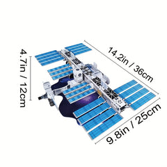 ISS 3D Model Puzzles Kids DIY Toys Christmas Fun