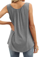 Casual Keyhole Tank Top Sleeveless Summer Tank