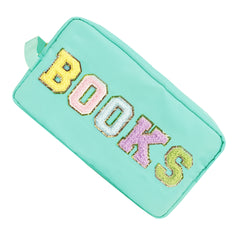 Preppy Makeup Bag With Strap Waterproof Travel Toiletry Bag For Student