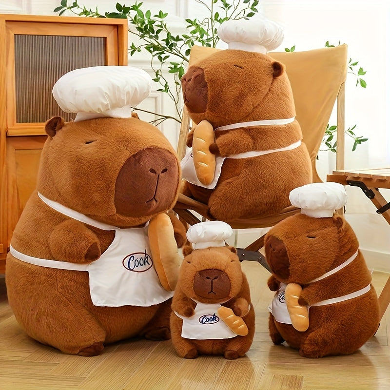 Chef Bread Capybara Plush Toy Soft Adorable Anime Stuffed Animal Gift