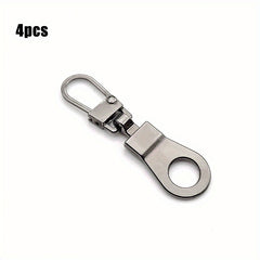 4pcs Metal Zipper Silder For Jacket Bag Purse Pockets Repair Kits