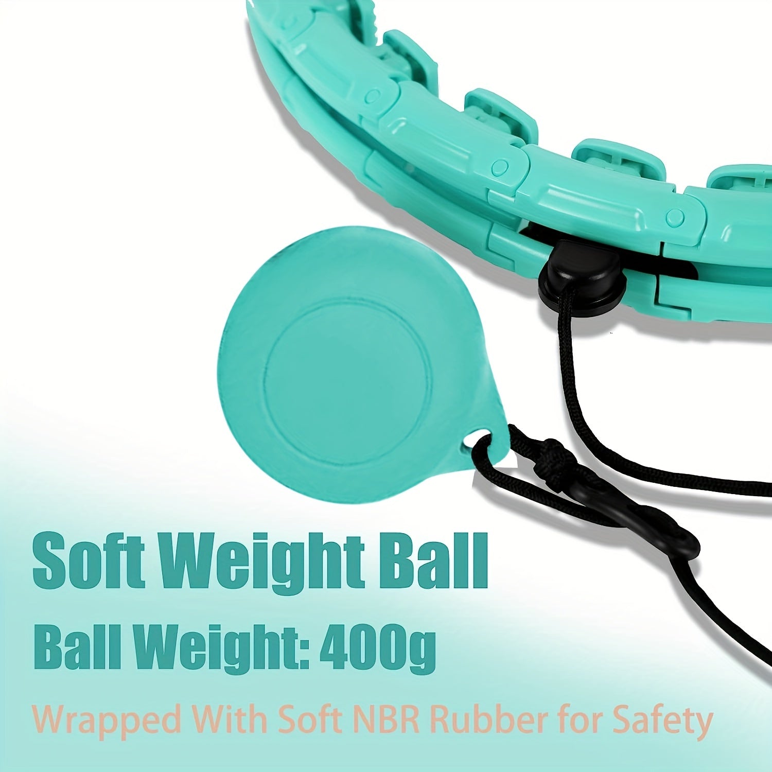 Detachable Fitness Hoop With Weighted Ball - Smart Pilates Hoop