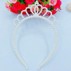 Girls Headband Faux Pearl Crown Hairband Hair Accessories