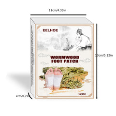 10pcs Wildly Wormwood Foot Pad Dehumidifying Massage Improve Sleep Stickers