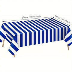 Red Striped Plastic Tablecloth Carnival Circus Holiday Party Decoration