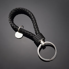 Leather Car Key Chain Woven Creative Key Chain Lanyard Gift
