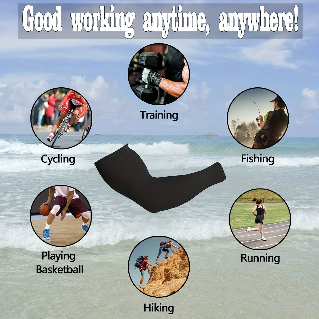 Cooling Arm Sleeves UV Protection Sports Sleeve