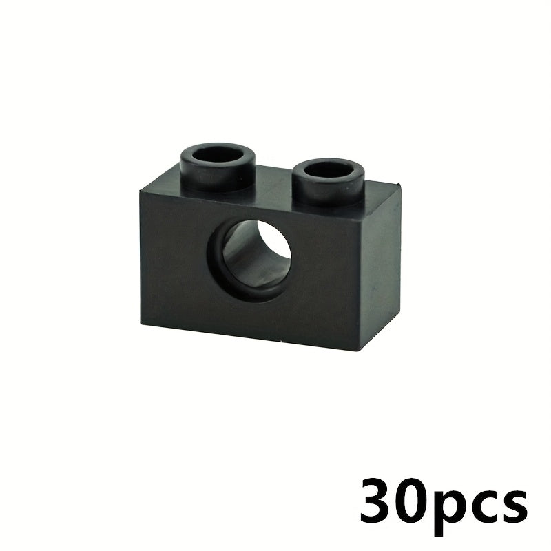 30pcs Building Blocks 1x2 with Hole Thick Classic Kids DIY Toy