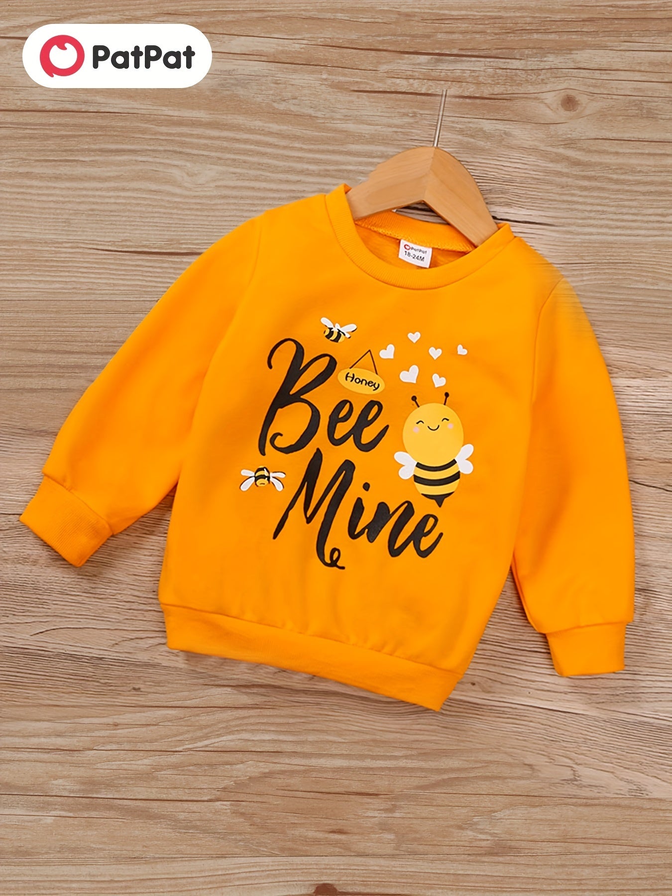 Girls Sweatshirt BEE MINE Graphic Long Sleeve Top Pullover Spring Fall