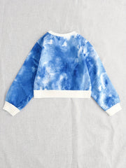Girls Tie Dye Print Sweatshirt Long Sleeve Top Pullovers