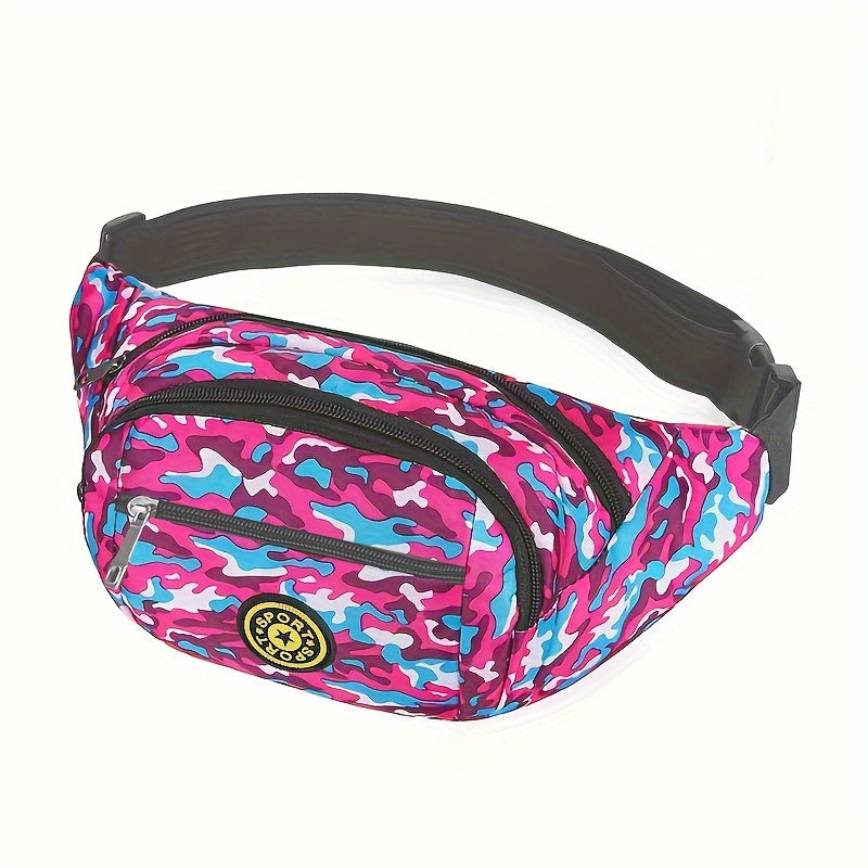 Large Capacity Camo Waist Bag Wear Resistant Function Shoulder Bag