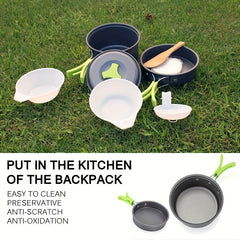 Portable Camping Cooking Cutlery Set - Outdoor Cookware for Hiking and Picnic