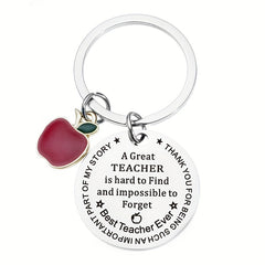 Teacher's Keychain A Great Teacher Is Hard To Forget Graduation Gift