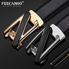 Men's Letter Leather Business Casual Pants Belt
