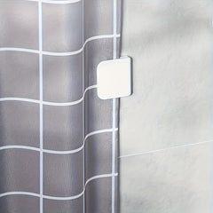 2pcs Shower Curtain Clip Adhesive Fixing Anti-splash Clip for Bathroom
