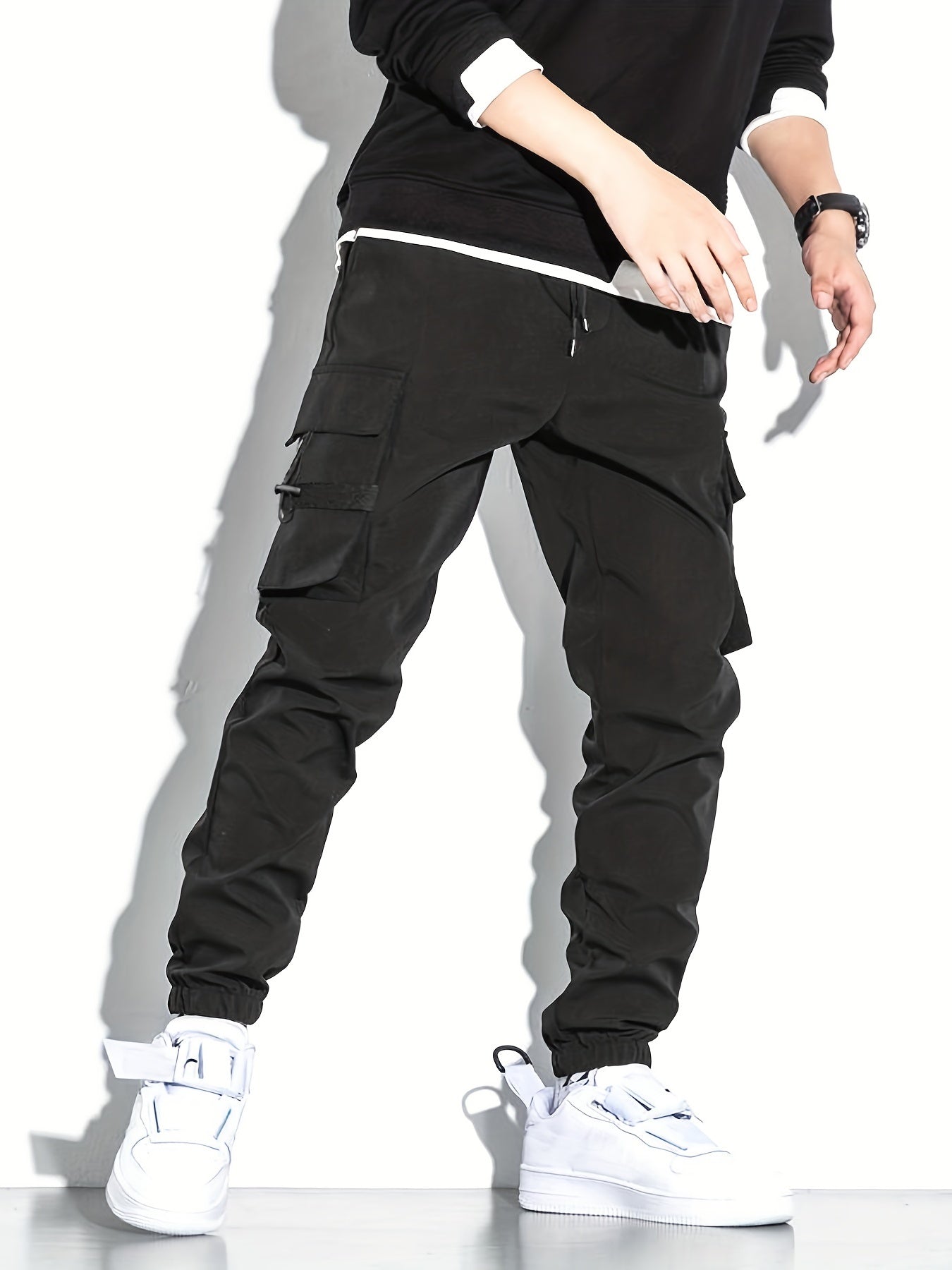 Men's Relaxed Fit Cargo Pants With Pockets Loose Overalls