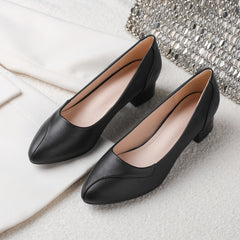 Block Heel Court Shoes Solid Pumps Women's Footwear