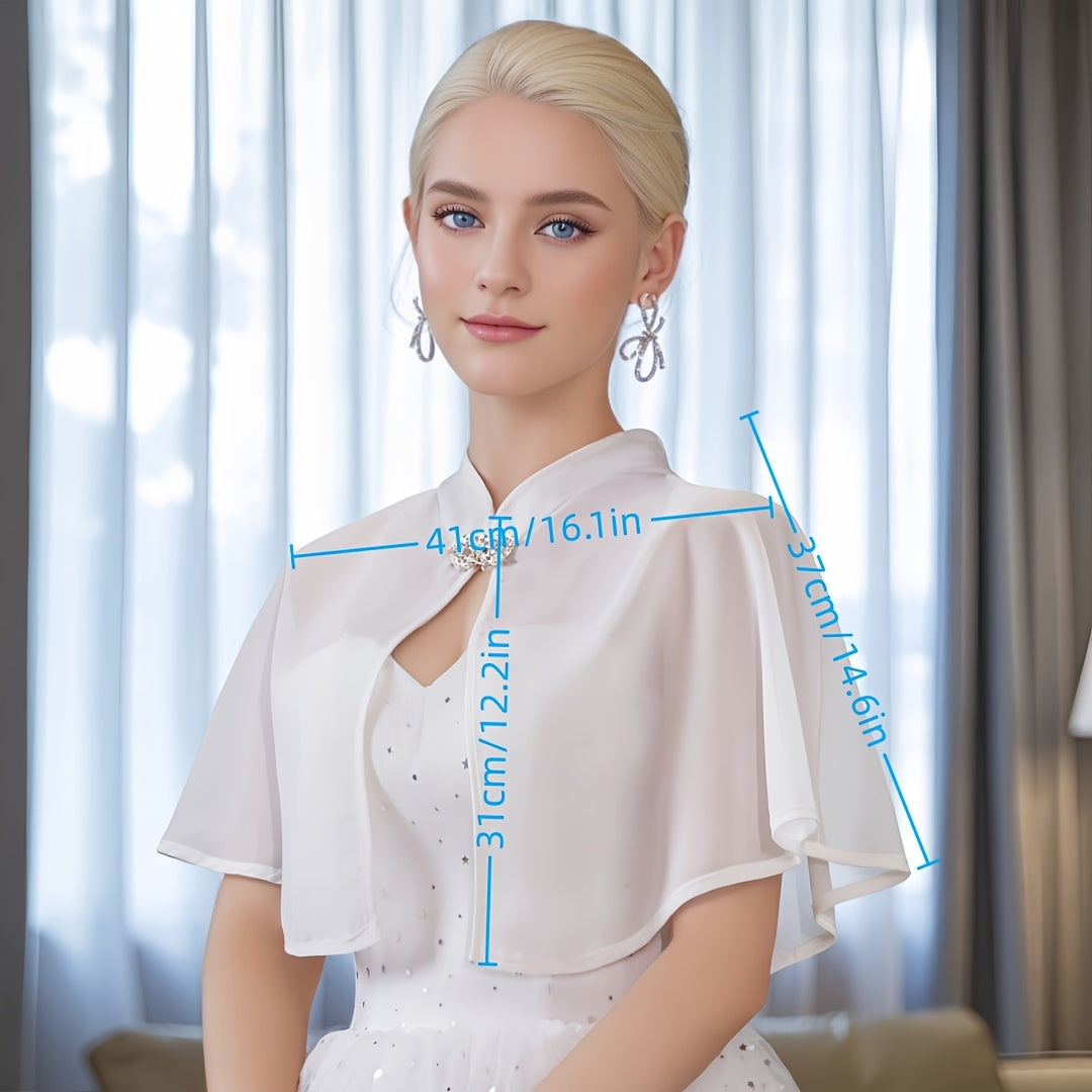 Bridal Thin Shawl with Buckle for Wedding Banquet Party