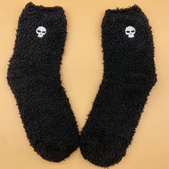 Cartoon Embroidered Coral Fleece Socks - Winter Women's Stocking