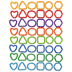 Colorful Geometric Plastic Baby Toys Set - Early Childhood Educational Grasping