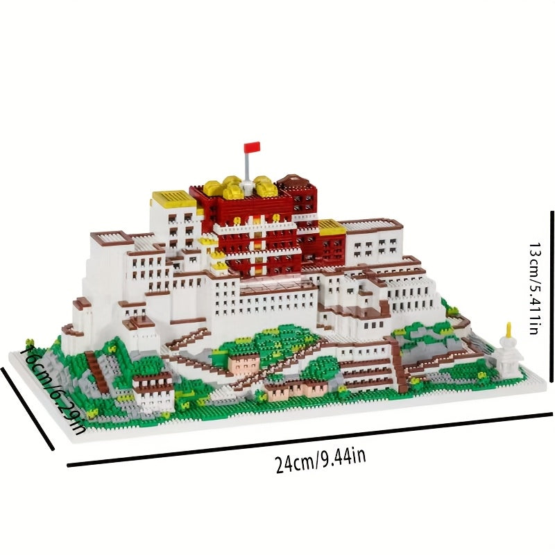 Buddha Palace Building Blocks Set, Mixed Colors ABS Material, Home Decoration