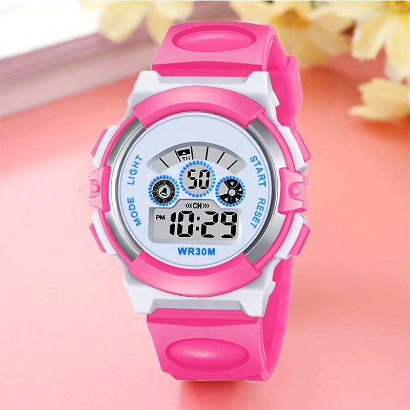 Kids Electronic Night Glow Wrist Watch Colorful Digital