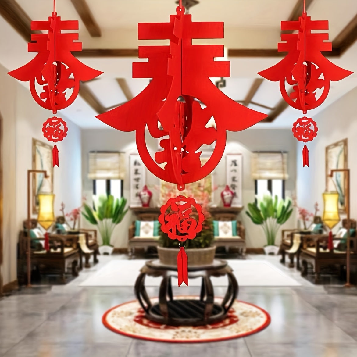 Spring Festive Lantern Decoration Pull Flower Spring Indoor Balcony