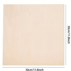 5pcs Basswood Sheets 12x12x1/8 Inch 3mm Thick Unfinished Plywood Boards