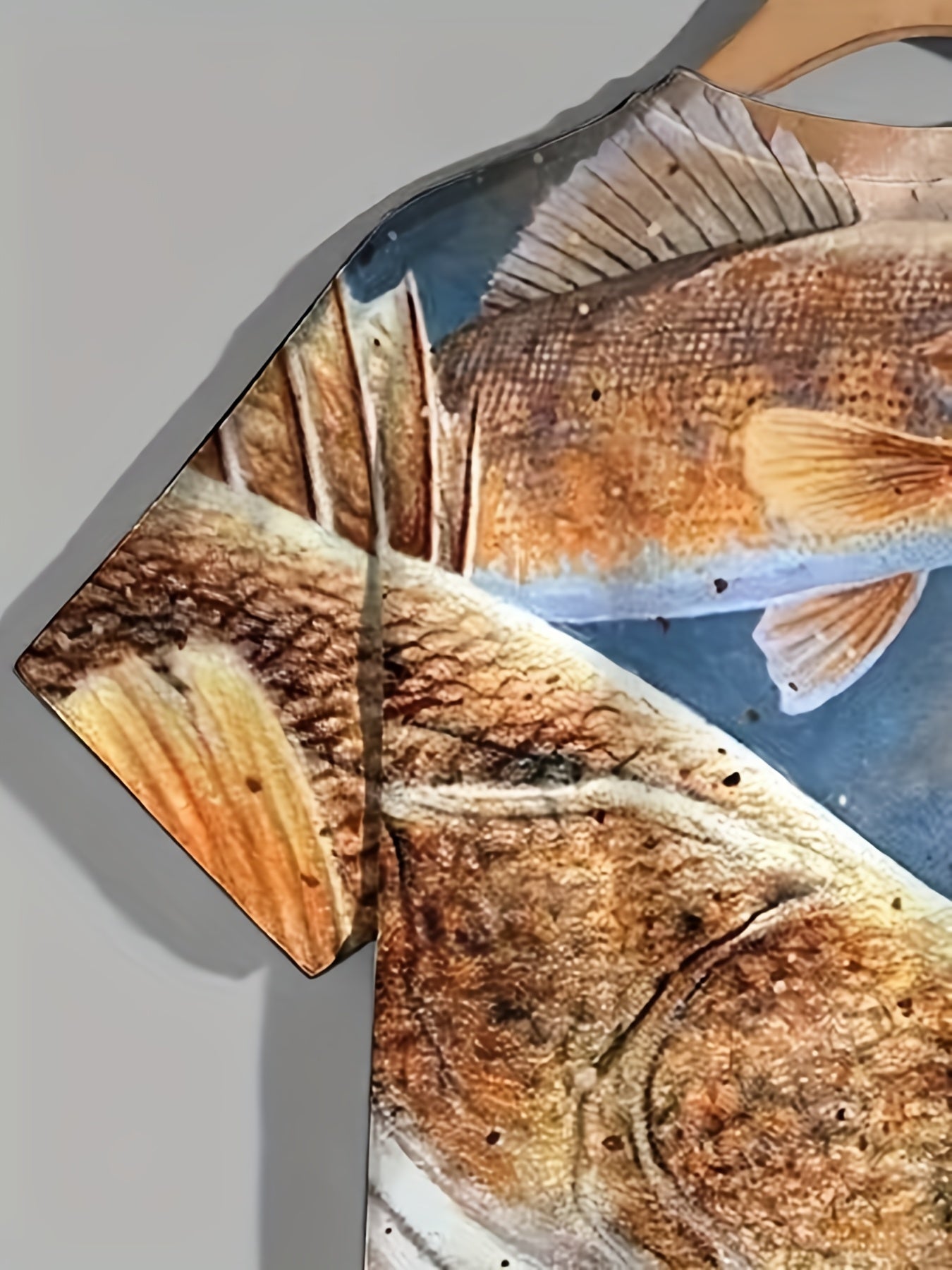 Men's Fish Graphic T Shirt 3D Digital Print Short Sleeve Tee for Summer