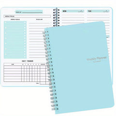 2pcs A5 Planner Daily Weekly Time Planner Notepad 52 Sheets 104 Pages