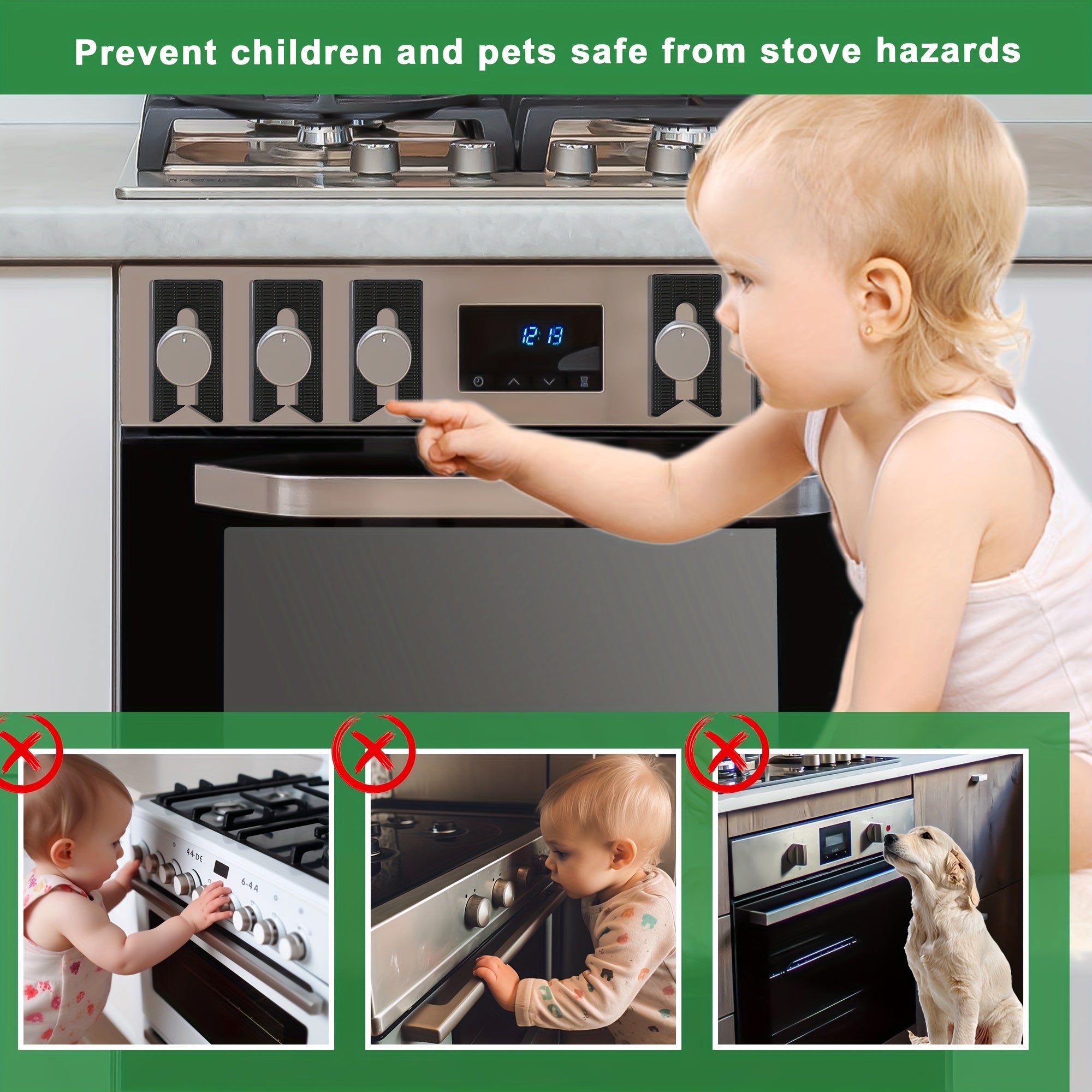 Gas Stove Child Safety Locks - Oven Knob Guard