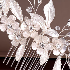 Pearl Wedding Hair Comb Bridal Headpieces Rhinestone Hair Jewelry