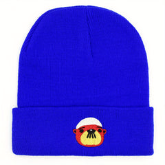 Bear Dad Animal Cartoon Bear Knitted Hat for Men and Women