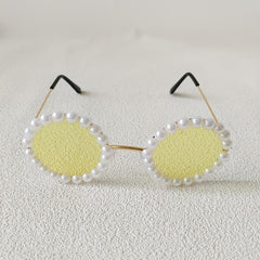 Girl's Faux Pearl Sunglasses Parent Child Style UV Protection Baby Glasses