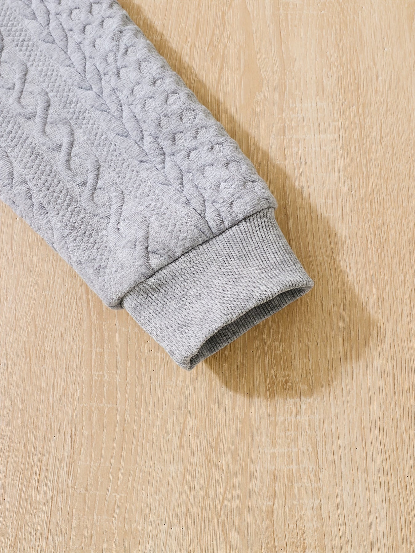 Toddler Boy's Jacquard Sweatshirt & Sweatpants Set for Spring Fall