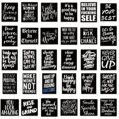 61pcs Inspirational English Graffiti Stickers for Water Bottle Car Computer