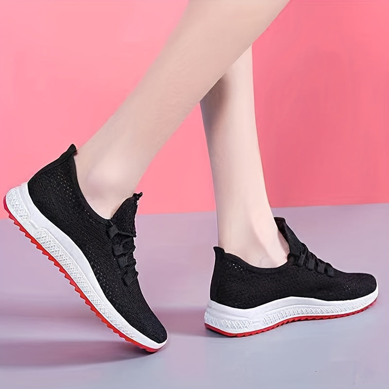 Women's Mesh Sneakers Casual Lace Up Outdoor Shoes Lightweight
